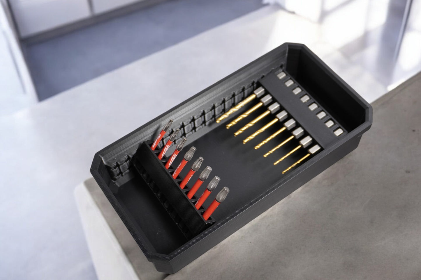 Bit Bins for Milwaukee PACKOUT Low-Profile Organizer – 3D Printed Compact Storage Inserts for Small Parts & Tools