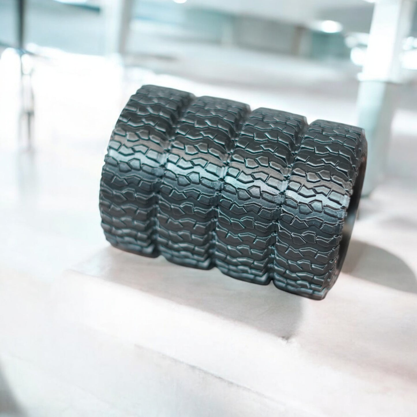 Tire Pen Holder & Business Card Display | Off-Road Desk Organizer Gift for Car Enthusiasts