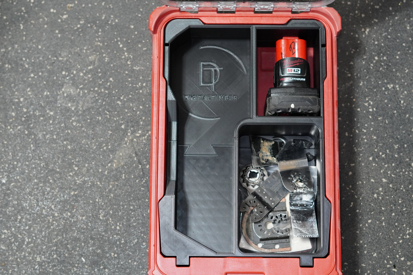 Milwaukee M12 Oscillating Tool Insert – Fits Packout 48-22-8435 | 3D Printed Organizer