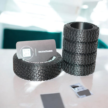 Tire Pen Holder & Business Card Display | Off-Road Desk Organizer Gift for Car Enthusiasts