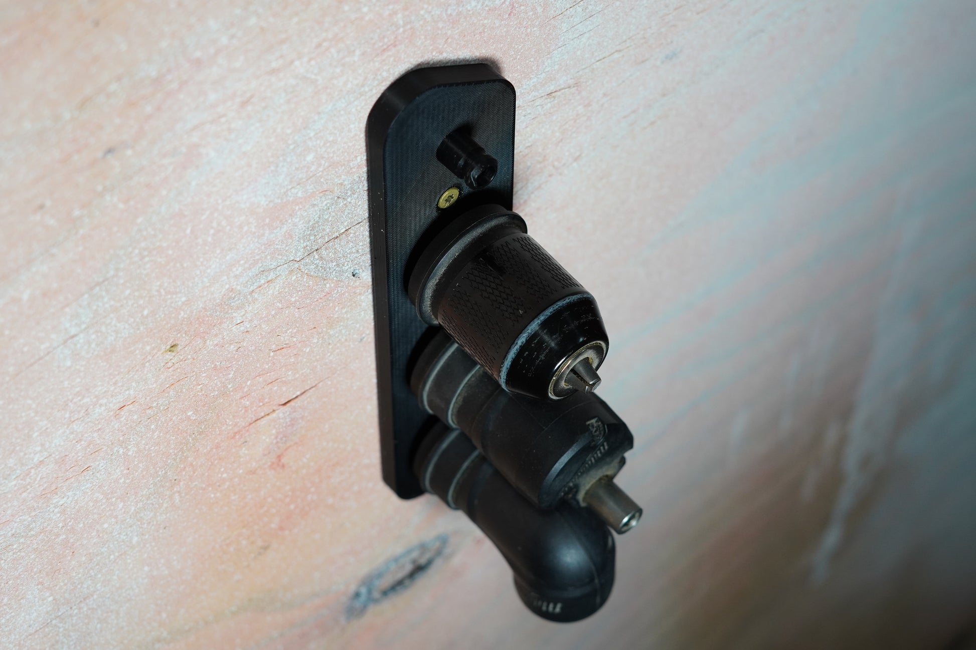 Clean wall-mounted setup in a workshop
