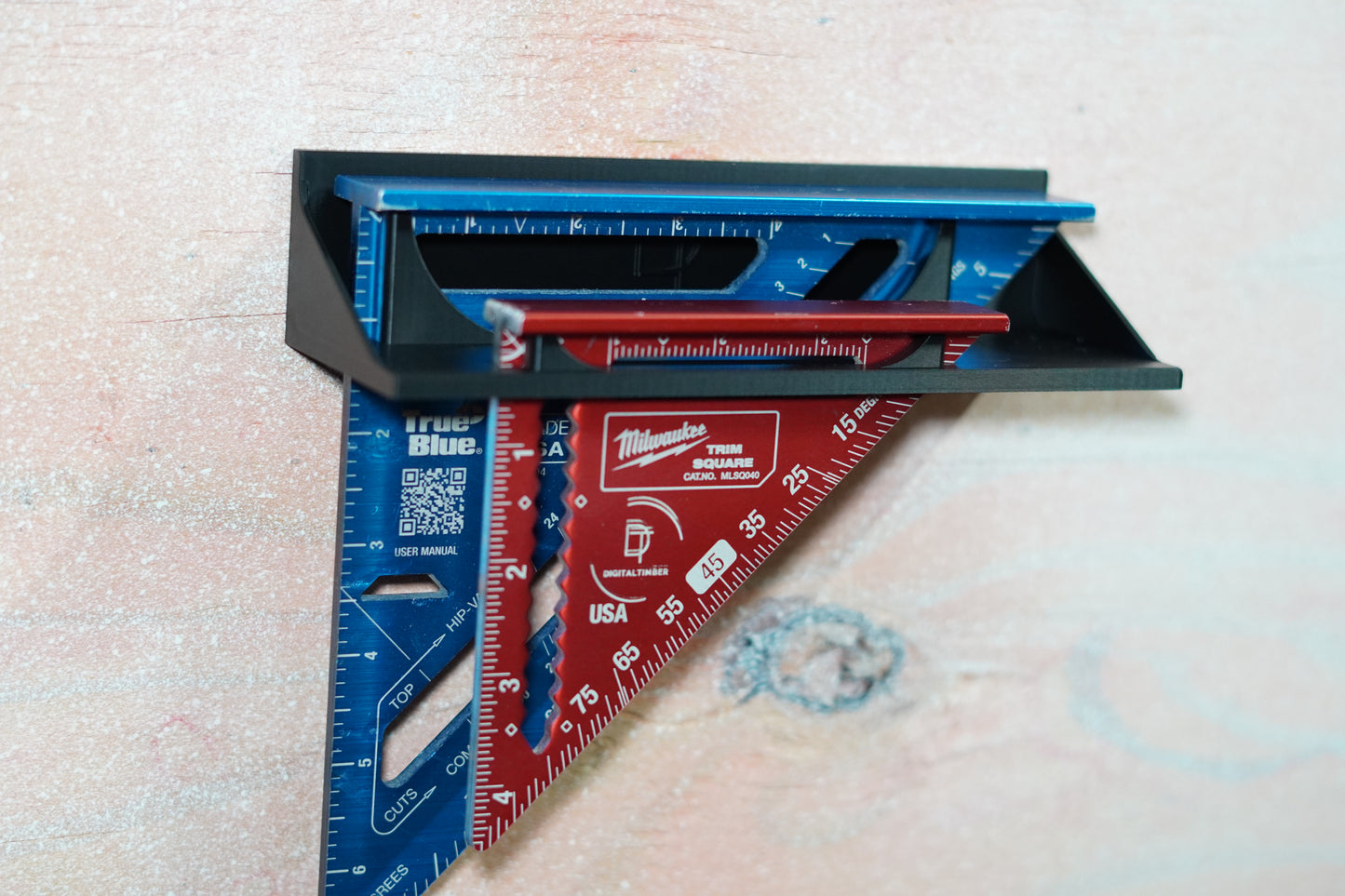 Speed Square Wall Mount Holder – Trim Squares | Shop Organization | 3D Printed Tool Storage