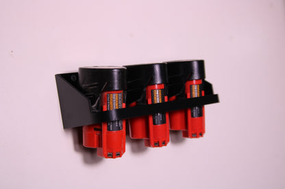M12 Wall-Mounted Battery Holder, Durable & Practical Storage for Milwaukee Batteries