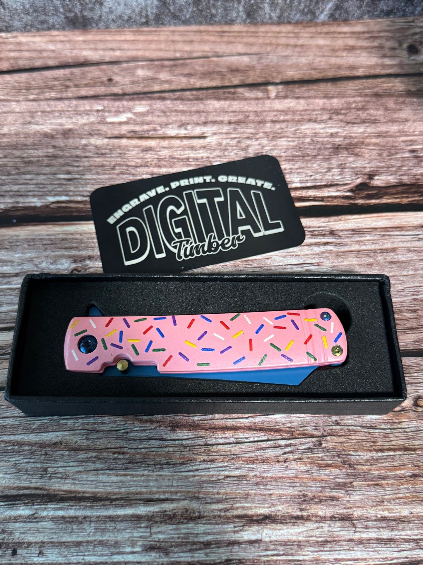 Sprinkle Donut Folding Knife – Fun EDC Pocket Knife with Blue Blade | Sweet Gift for Collectors & Everyday Carry