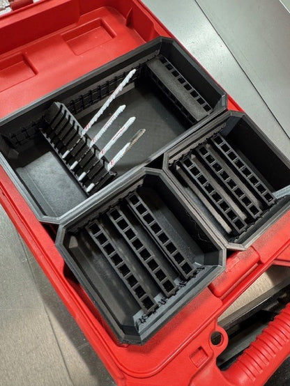 Jigsaw Blade Holder – Snap-In Bit Bin Insert for Secure Blade Storage | 3D Printed Jig Saw Organizer