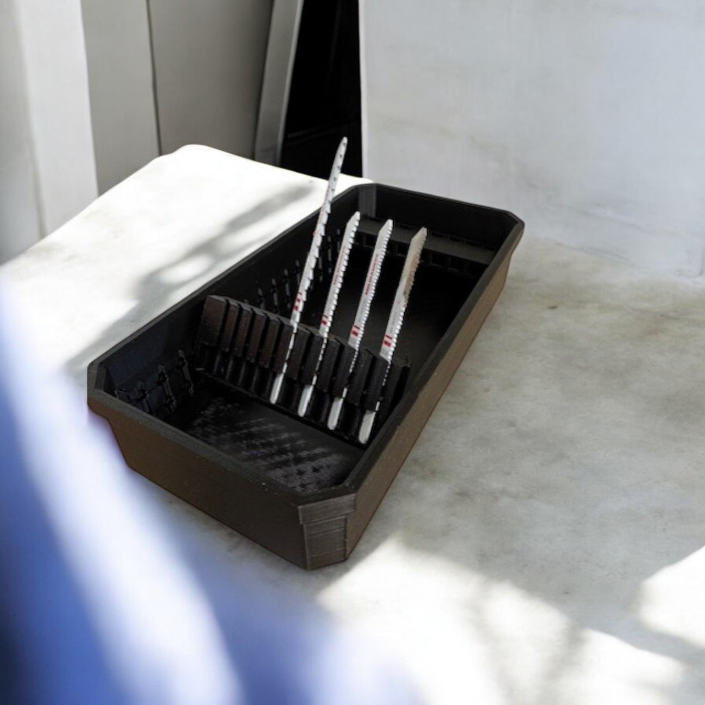 Jigsaw Blade Holder – Snap-In Bit Bin Insert for Secure Blade Storage | 3D Printed Jig Saw Organizer